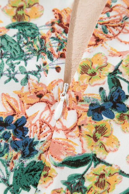 Penny | Floral Print Ruffle Hem Mini Dress