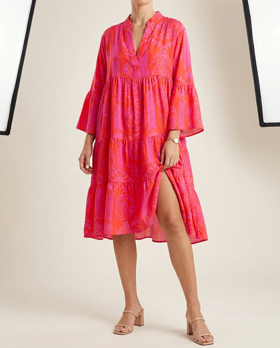 Millie | Red Midi Dress