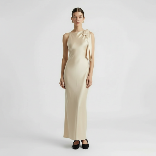 Eleanor | Sleeveless Maxi Dress with Round Neckline
