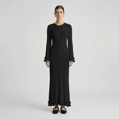Charlotte | Knitted Maxi Dress with Drawstring
