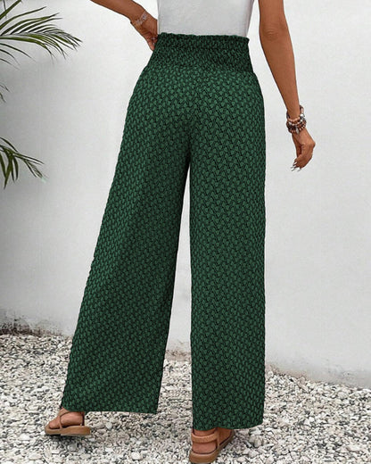 daisy | geometric wide-leg trousers
