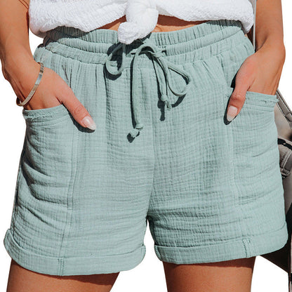 daisy | relaxed wide-leg summer shorts turquoise