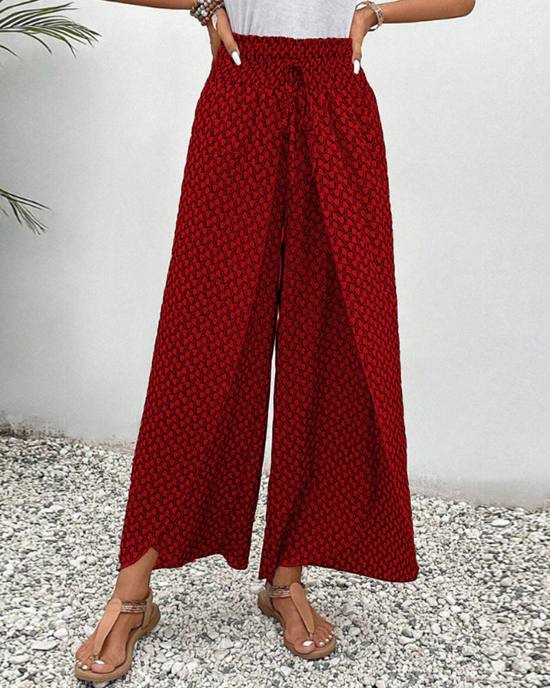 daisy | geometric wide-leg trousers