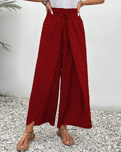 daisy | geometric wide-leg trousers