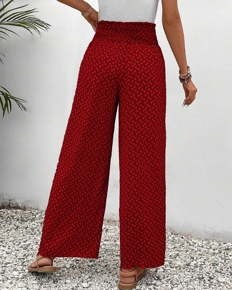 daisy | geometric wide-leg trousers