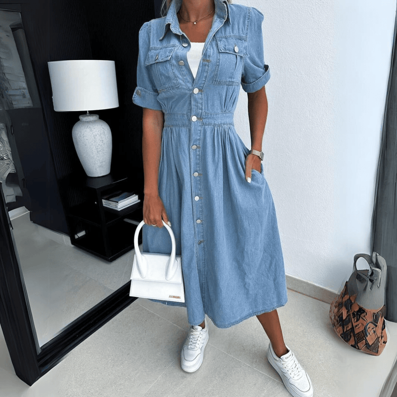 Sophie | Denim Summer Midi Dress