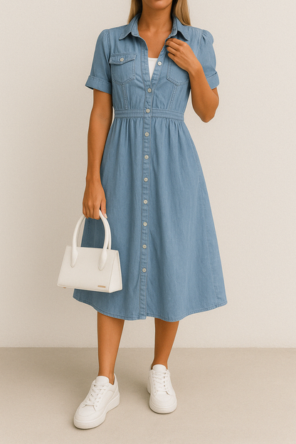 Sophie | Denim Summer Midi Dress