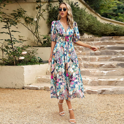 Pippa | Floral Chiffon Maxi Dress