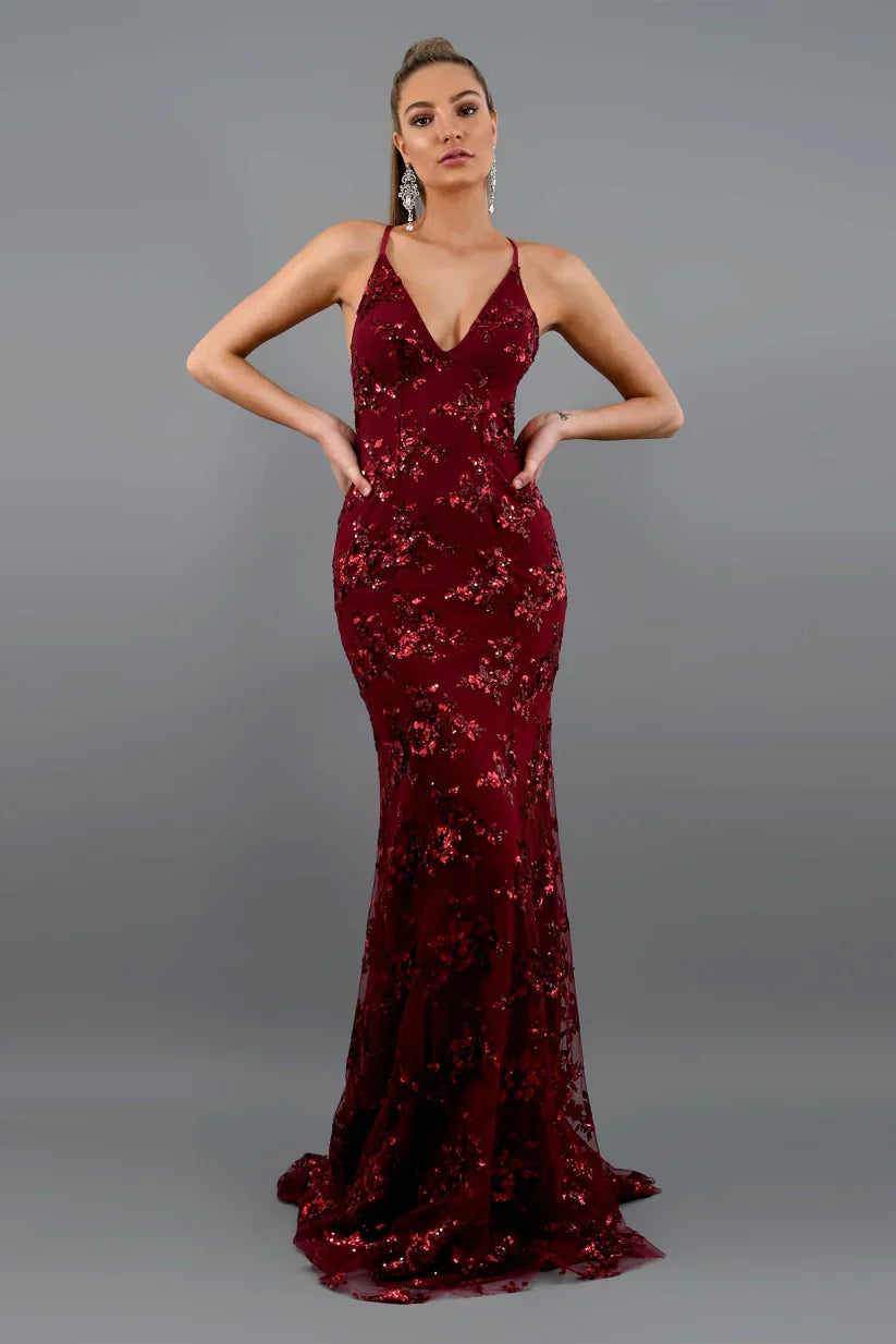 Serena | Sequin Formal Maxi Dress