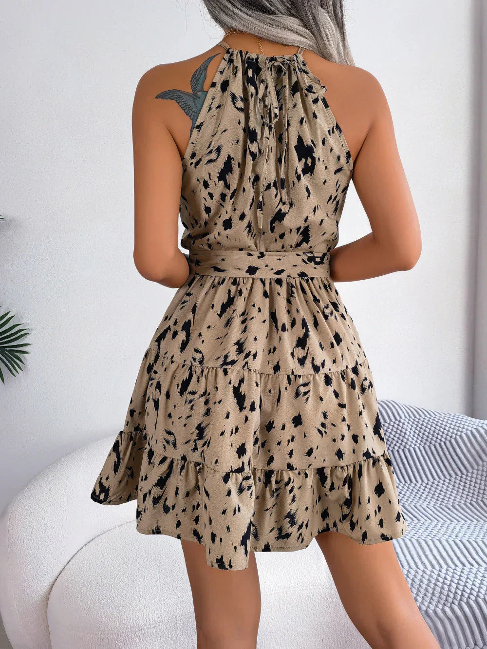 Tahlia | Halter Neck Mini Summer Dress