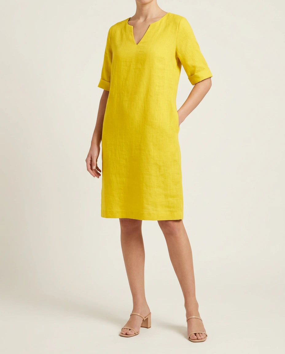 Cherish | V-Neck Knee-Length Dress